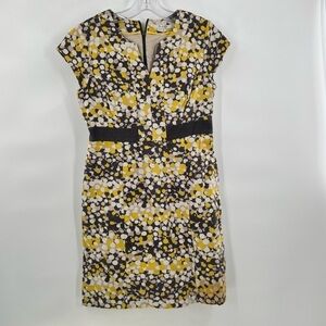 Boden floral sheath dress shirt sleeve size 6P